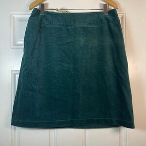 Talbots Green Velvet A-Line Skirt Christmas Women’s 12W